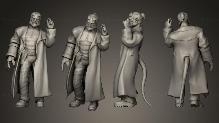 Figurines heroes, monsters and demons (HELLBOY FIGURE WIP, STKM_0229) 3D models for cnc